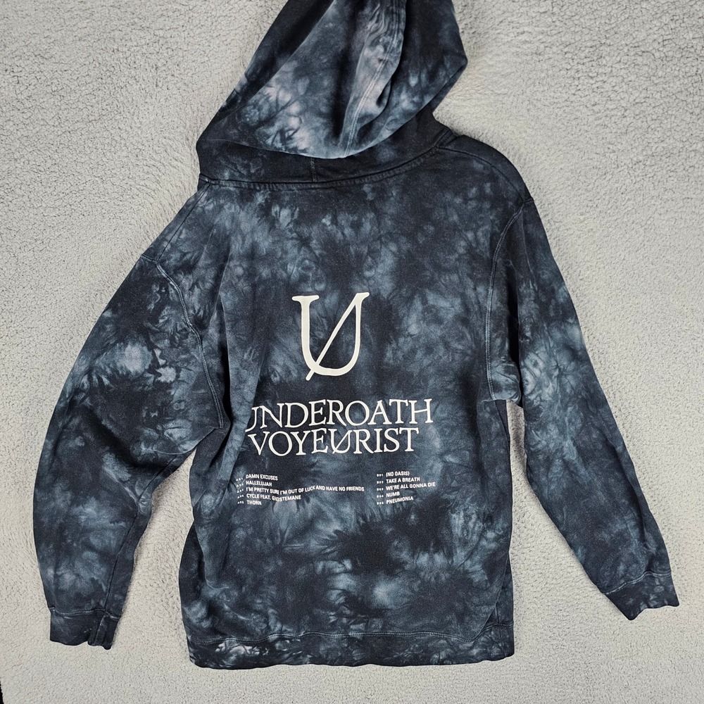 Independent Trading Co Underoath Voyeurist Band Hoodie Mens L Tie Dye Graphic